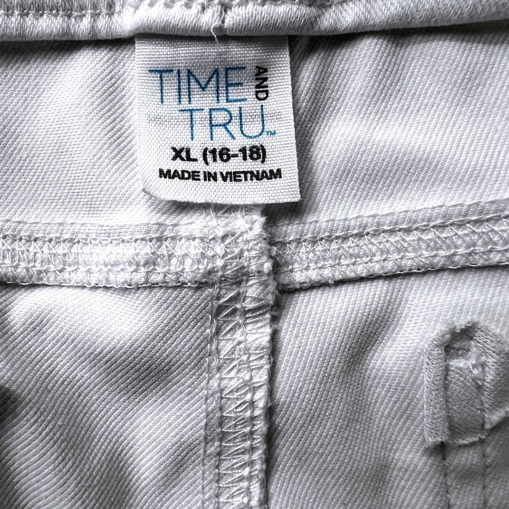 Time And Tru White Jeggings XL-16-18 Pull On Casual Stretch‎ - Picture 3 of 10